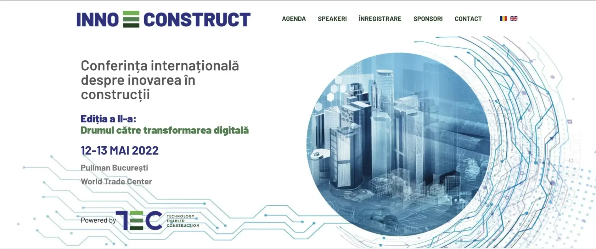 Captură pagina INNOCONSTRUCT, ediția a 2-a, Drumul catre transformarea digitala